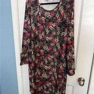 LuLaRoe Long Sleeve Midi Floral Dress NTW